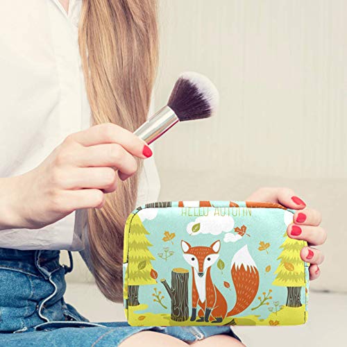 Toaletna torba Kozmetička putokaz za šminku za pranje šminkeriste torbice sa patentnim zatvaračem u jesenskoj šumi za putni dodatak