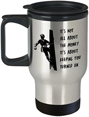 LINEMAN COFFE TUMPLE, Najbolji smiješni jedinstveni linijski čaj Savršena ideja za muškarce Žene Ništa o novcu, radi se o tome da se uključi