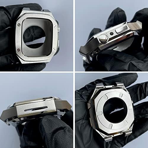 BOLSA modifikacijski komplet za Apple Watch Case mod bezel gumeni kaiš metalni bend traka za bend 44mm 45mm 41mm 40mm za iWatch seriju 8 7 6 SE 5 4