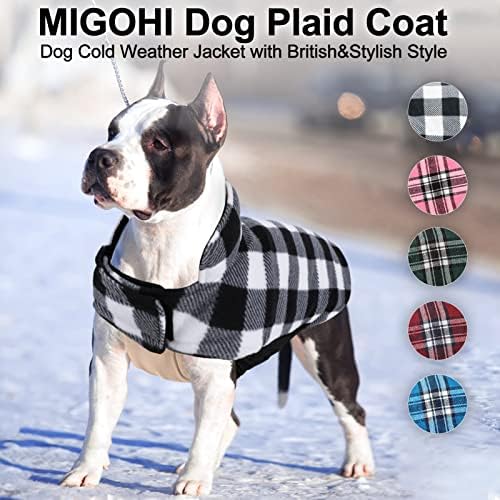 Migohi jakne za pse za zimski proverski reverzibilni kaput za pse za hladno vrijeme Britanski stil plašten topli pas prsluk za male