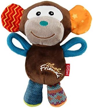 Gigwi igračka za pse plišani prijatelji Puffy Animal Monkey