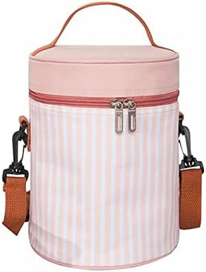 LIRUXUN prugasti cilindar Lunchbox torba torba riža torba ramena piknik cilindar ručak torba (Boja :d, veličina