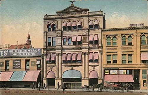 San Joaquin Valley Bank Stockton, Kalifornija, Kalifornija, originalna antička razglednica