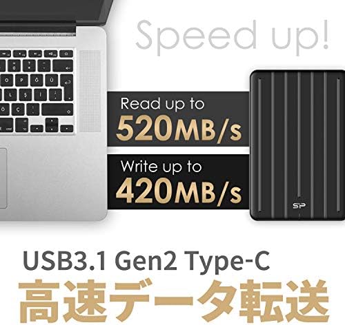 Silikonska snaga B75pro SP512GBPSD75PSCK eksterni SSD, 512 GB, USB 3.1, Gen2, Type-C prenos velike brzine, čitanje: 520 MB/S, otporan