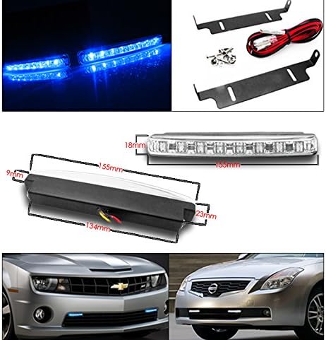 ZMAUTOPARTS DRL LED dimni projektor farovi farovi w/6 plavi LED DRL kompatibilni sa 2015-2017 Ford F-150