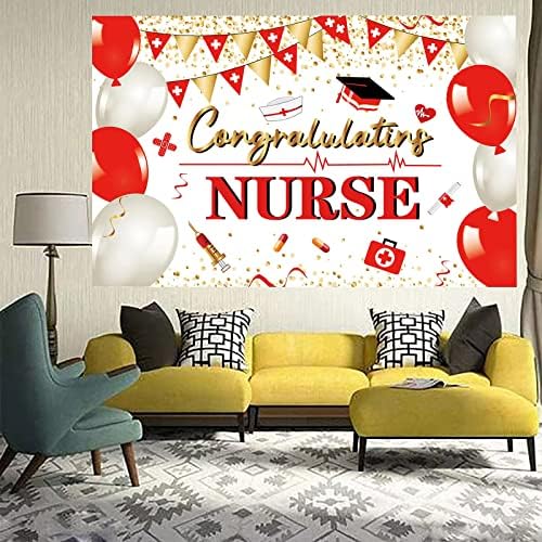Čestitamo sestri, 71 x 45 inčna medicinska sestra Backdrop slavi klasu 2023 sa medicinskom medicinskom dekorativnom dekoracijom čestitke