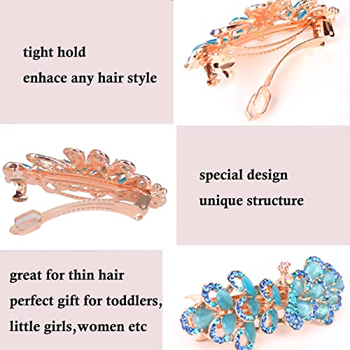 Bleiou Velika bačva za kosu luksuzni nakit stila Rhinestone Hair Clips pokloni za mamu
