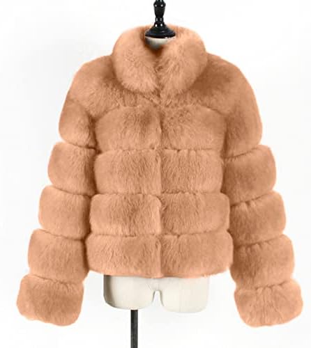 Ženski zimski kaput jakne Jakne s dugim rukavima, kratki topli lažni plišani kaput dugačak kaput