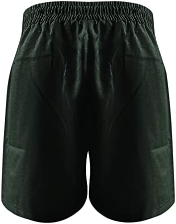 Ženske kratke hlače u visokim strukom Ležerne prilike ljetne platne kratke hlače Duksevi za struk Bermuda kratki sa džepovima