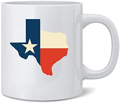 Poster Ljevaonica Texas Zastava Lone Star država karta Retro ponosni Teksašanin keramička šolja za kafu čaj šolja zabava novost poklon 12 oz