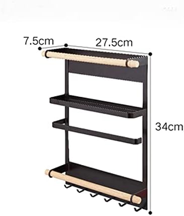 N / A Polica Za Frižider Držač Rolne Papirnog Peškira Magnetni Stalak Za Odlaganje Stalak Za Začine Dekorativna Metalna Polica Kuhinjski