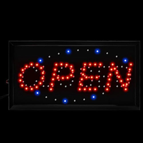 Boshen LED Neon Neon Otvoreni znakovi Dekor za poslovne mart trgovine Bar Cafe Barber Bat sada Otvorite prikaz za prikaz / isključivanje + lanac + lanac