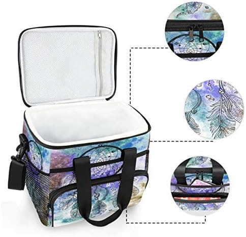 Mnsruu torba za hlađenje Dreamcatcher na Akvarelnoj izoliranoj torbi za ručak sa piknikom sa podesivim remenom za rame