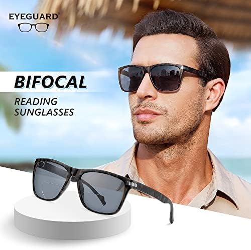 EYEGUARD 2 paketa Bifokalnih naočara za čitanje za muškarce UV400 zaštita na otvorenom klasični dizajnerski čitači sunca