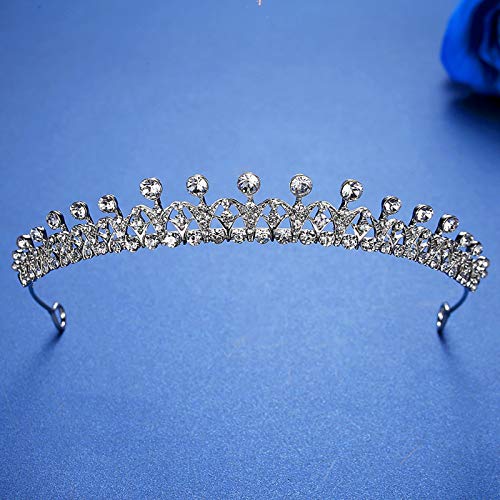 Minmin Cirkon Kristalna vjenčana tijara za mladenke i cvjetnice, princeza tijara traka za glavu Pageant Crown Svadbeni Dodaci za kosu