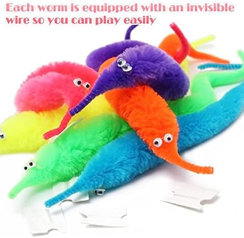 Nirelief Magic Worm Nevidljivi gudački čarobni crvi Boja nevidljiva Twity Caterpillar 16 boja Mačka igračka za djecu Trik Carneval
