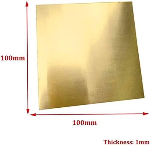 Lieber rasvjeta metalna bakrena folija čista bakrena folija 2 komada 100mmx100mm bakarna lim ploča, 0,8 mm Mesingana ploča Mesingana