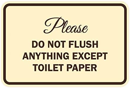 Znakovi Bylita Classic Prammeni Molimo ne ispirajte ništa osim znaka toaletnog papira - mali