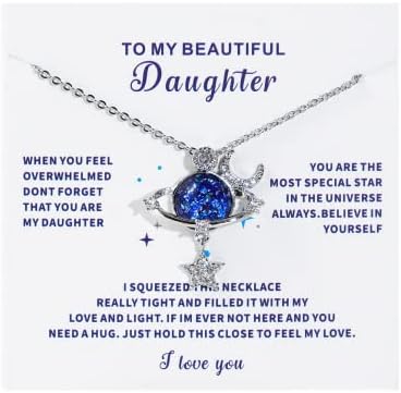Pingyongchang mojoj kćeri privjesak ogrlica od Mama Tata inspirativna kćerka rođendanski pokloni nakit Univerzum Planet Chokers za