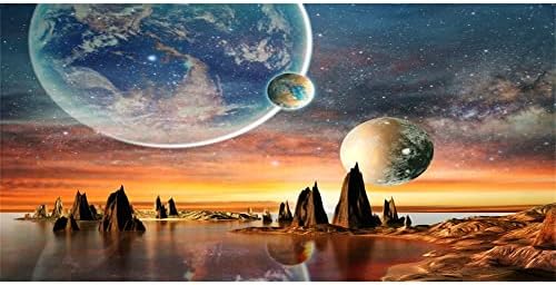 AWERT 48x18 inča Galaxy Aquarium pozadina prostora tema pogled na planete sa Zemlje pozadina akvarijuma vruća pustinjska pozadina
