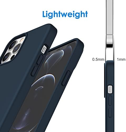 JeTech silikonska futrola za iPhone 12 pro max 6,7-inčni, svilenkasto-mekani dodir za zaštitnu futrolu telefona za cijelo tijelo,