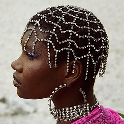 Fdesigner Rhinestone Headpieces Kapa Vintage Crystal Head Chain Wedding Flapper Hair Nakit Gatsby Women Hair Accessoris
