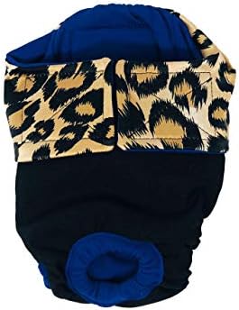 Barkertime Cheetah na crnoj vodootpornoj vrhunskoj peleni za mačke, S, bez pantalona za pantalone za pišanje, prskanje, Inkontinentne
