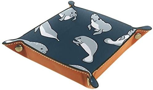 Mapotofux Žene Djevojke Koža Square Dish Tričarija Ploča Nakit Ladica, Dolphin Životinja Majke Dan Rođendan Poklon