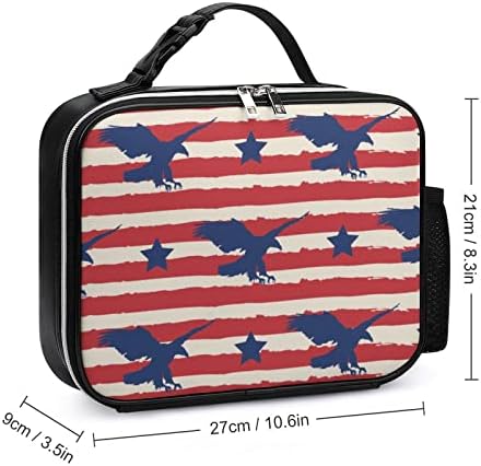 Kožna torba za ručak American Eagle Pattern višekratna torba za obrok sa kopčom za Kancelarijska izletnička putovanja