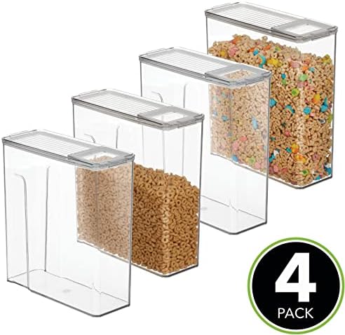 mDesign nepropusna plastična posuda za odlaganje hrane od 4,8 litara sa poklopcem za kuhinju, ostavu; dozator za žitarice, sadrži