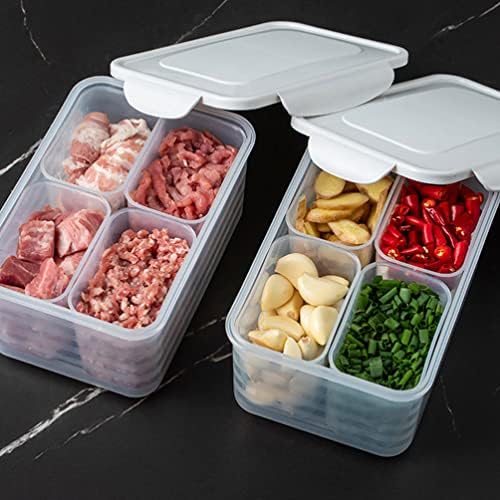 Hemoton 1 Set frižider proizvodi kutija za uštedu četiri mreže zaptivna kutija za povrće meso posuda za čuvanje frižidera za kućnu