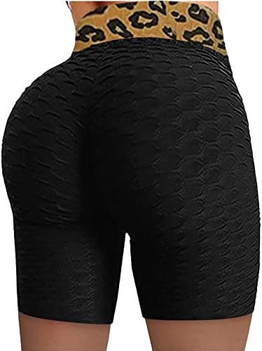Ženske leopard joge kratke hlače Ljeto Trčanje vježbanje visokih struka kratke hlače Elastične karoserije modne kratke hlače