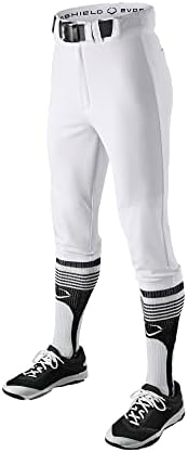 Evoshield odrasli pozdrav bejzbol uniformne hlače - otvoreni dno i knikri stil - pinstripe i čvrsta