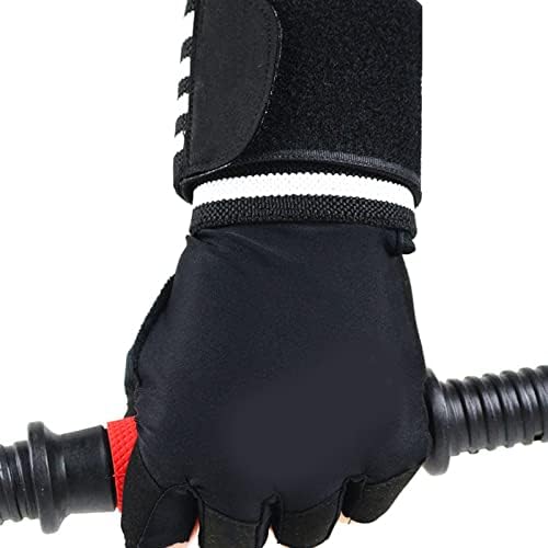 RiToEasysports fitnes rukavice, rukavice za vježbanje zadebljani materijal za Flocking Crna za dizanje tegova u teretani trening biciklizma