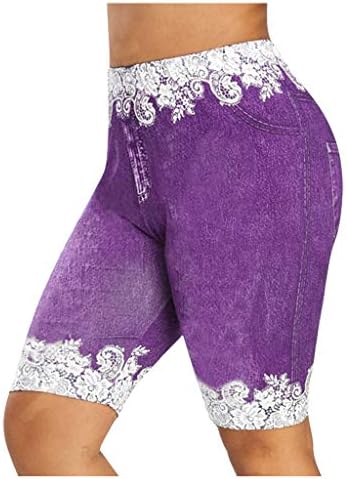 Vickyleb Ženske gamaše klizanje joga biciklističke kratke hlače Hlače Hlače hlače Yoga kratke hlače za žene uzorak
