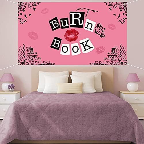 Unbess znači djevojke Party Backdrop Banner Hot Pink Burn knjiga fotografija pozadina posteri za sobu Y2K estetski ranih 2000-ih Tinejdžeri
