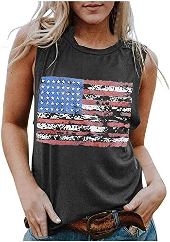 4. jula Torbi za majicu Žene bez rukava u vratu The Sharts The Tank USA Stripes TIE-DYE PATRIOTS TUNIC TANK TRENUTNO REZERVE COUND