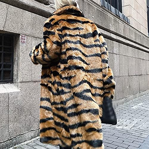Kulywon ženska umjetna vuna topla dugi rukav Leopard jakna FAUX dugih rukava Plus veličina dugih runa za žene