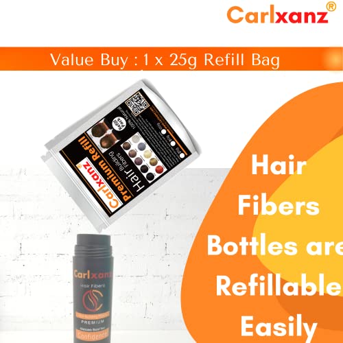 Carlxanz Hair Fiber Refill Prirodna Crna Keratinska Vlakna Za Izgradnju Kose Koristite Za Takmičarske Bočice Poput Toppik Hair