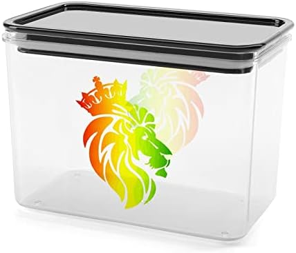 Rasta Lion Crown kontejneri za skladištenje prozirna plastična kutija sa poklopcima kante za višekratnu upotrebu za kuhinjske grickalice