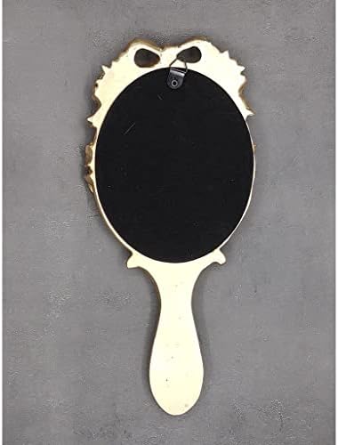 FSYSM ogledalo u evropskom stilu ogledalo za ispraznost ručno specijalno ručno prenosivo zidno ručka antikno zlato malo ogledalo
