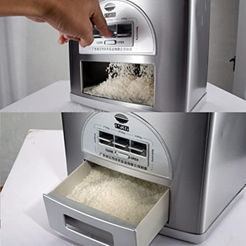 Automatski dozator za pirinač kontejner od nerđajućeg čelika kutija za skladištenje pirinča Countertop organizacija pirinča rezervoar