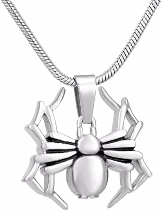 DOTUIARG 4kom pet Ashes nakit od nerđajućeg čelika Spider Memorial Urn privjesak gubitak ogrlice za kremaciju za kućne ljubimce sa