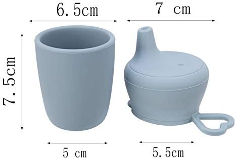 NC Baby silikonska čaša za hranjenje prijenosni dozator za piće slamnata posuda za pohranu hrane za djecu meka slamnata čaša