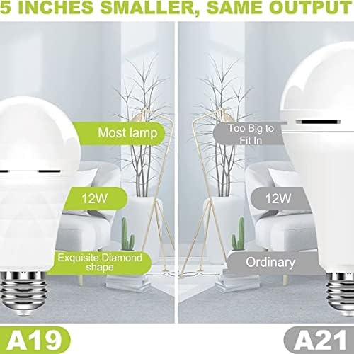 A19 punjive sijalice sijalica za hitne slučajeve za nestanke struje, LED sijalica 60 W ekvivalent, 5000k Daylight sijalica za samopunjenje