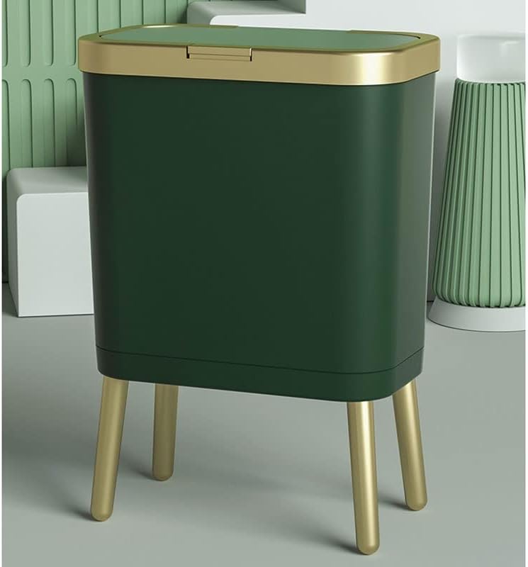 XWWDP Zlatna kamena za smeće za kuhinju Creative Creative Visoko stopalo smeće za kupatilo