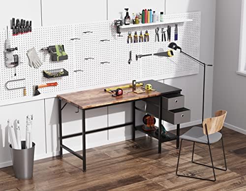 HOMIDEC kancelarijski sto, Računarski sto sa fiokama 47 radni stolovi za pisanje za dom sa policama za odlaganje, stolovi & radne