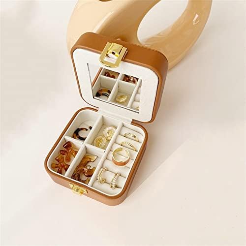 JAHH PU koža mini nakit kutija Organizator za nakit naušnice ogrlica prsten Storage Casket Travel prijenosni nakit slučaj