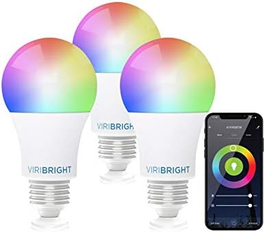 Viribright Smart LED sijalica E26, A19 RGBW WiFi zatamnjiva višebojna LED svjetla, 2700k do 5000K + RGBW, 60W ekvivalentno , nije