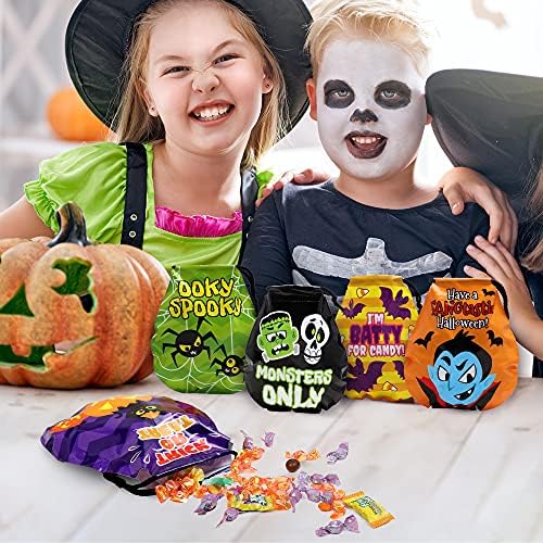 JOYIN 144 kom halloween Treat Bags Party Favors-Candy Bag Trick or Treat Game za djecu Plastic Drawstring Goodie Bags Party Decorations